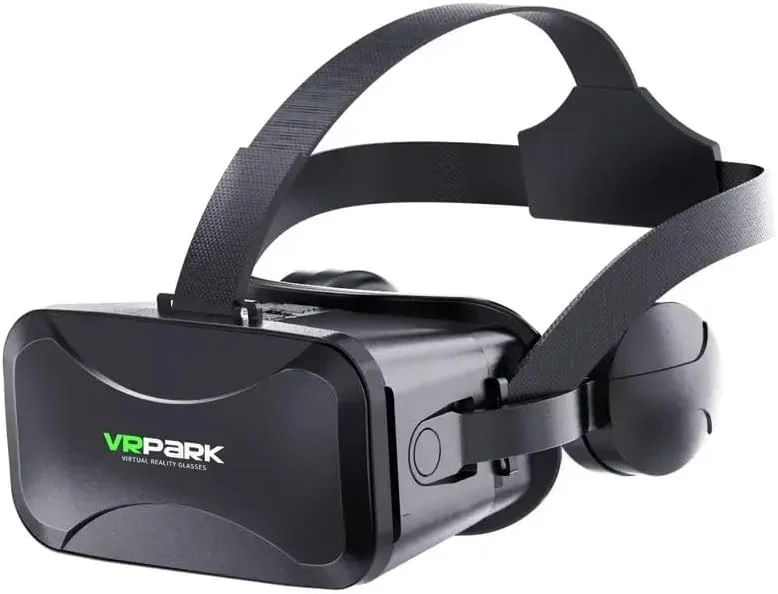 هدست واقعیت مجازی گیمینگ ORLOV با هدفون داخلی | لنزهای قابل تنظیم | سازگار با اندروید، iOS، ویندوز | مناسب برای موبایل های 4.0-6.5 اینچی