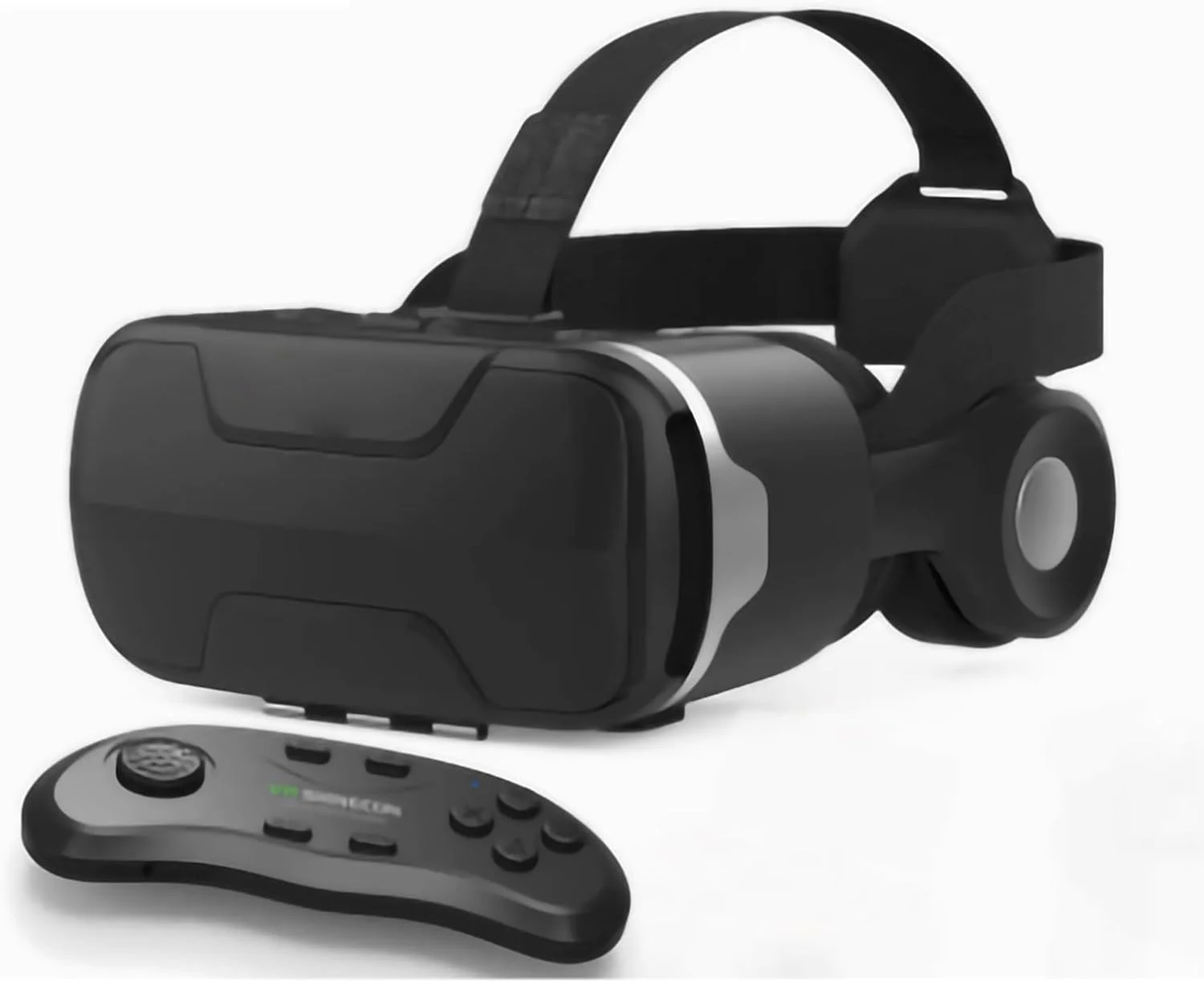 هدست واقعیت مجازی (VR) با کنترلر بازی، هدست گیمینگ VR، تلفن همراه: مناسب برای تلفن های 4.7 تا 6.53 اینچ، تنظیم فاصله بین مردمکی: 60-67 میلی متر، برای نوجوانان، بزرگسالان، پسران، مشکی