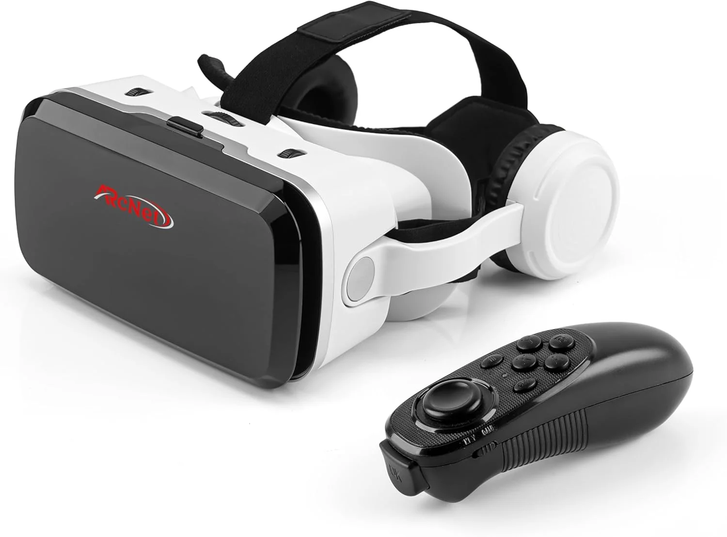 هدست واقعیت مجازی Arcnet V5 برای گوشی با کنترلر، لنزهای HD محافظت شده در برابر نور آبی، عینک واقعیت مجازی با زاویه دید 110 درجه برای IOS و Android