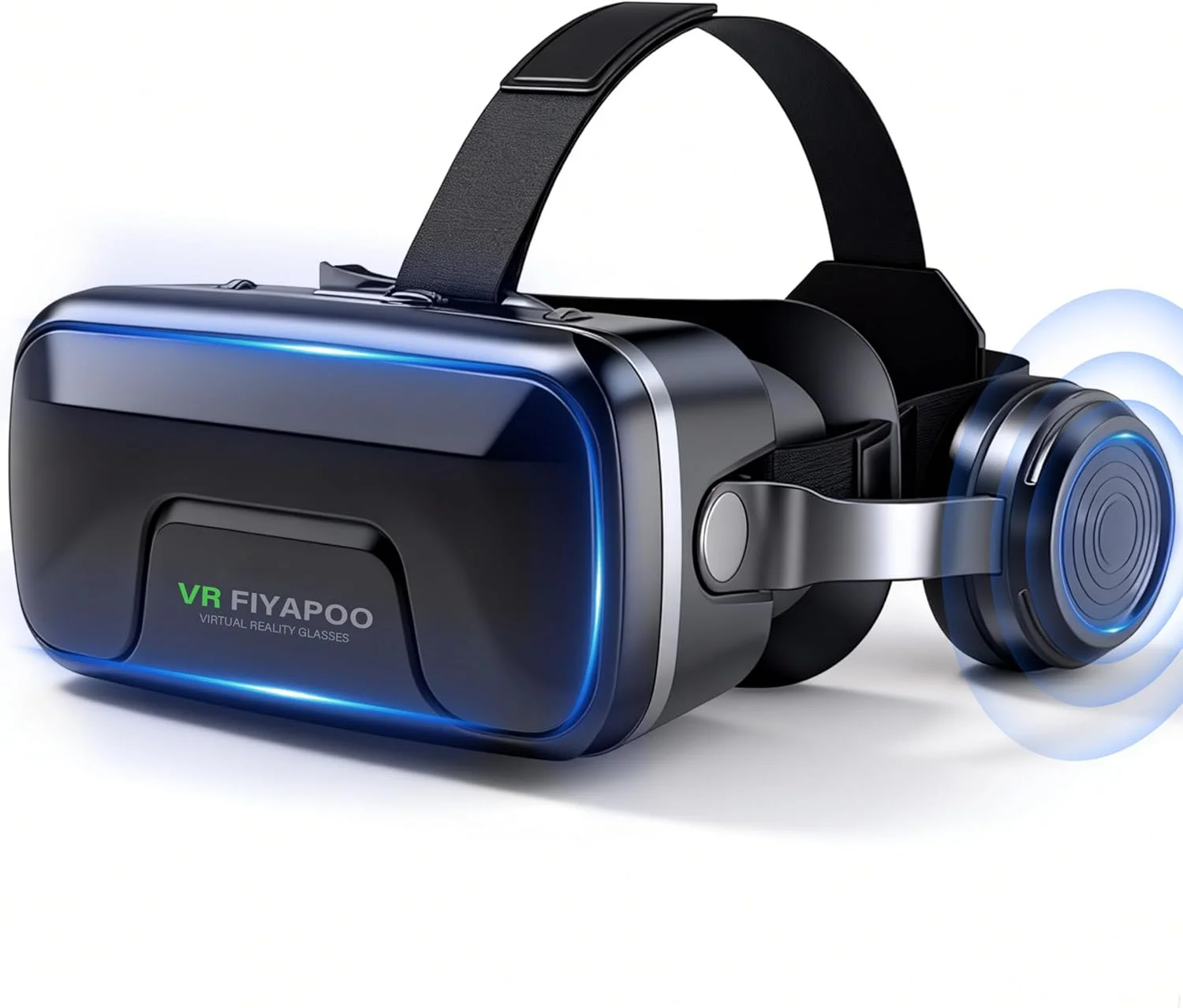 عینک واقعیت مجازی موبایل با هدفون HiFi، عینک سه بعدی واقعیت مجازی: ایده آل برای فیلم ها و بازی های واقعیت مجازی، برای گوشی های هوشمند 4.7-7.2 اینچی، یک هدیه عالی برای کودکان