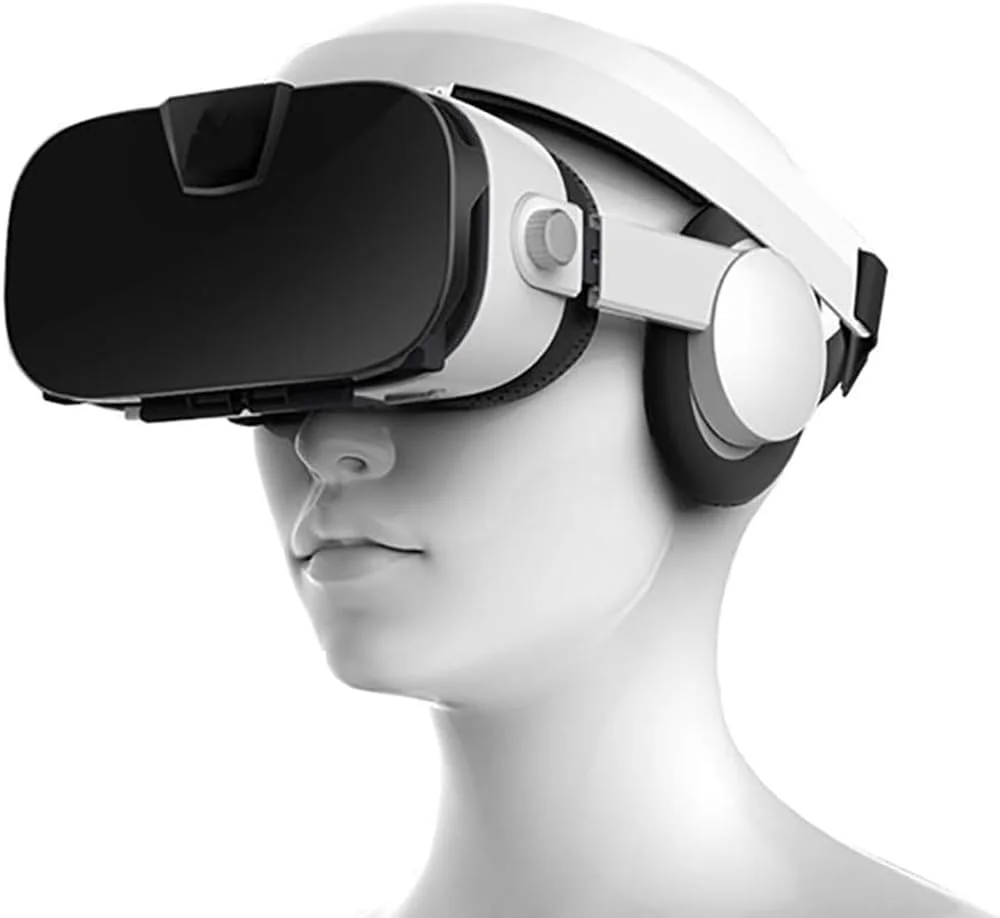 هدست واقعیت مجازی سه بعدی هوشمند Azonee، کلاه ایمنی بازی با زاویه دید گسترده 112 درجه، پانورامای 360 درجه، هدفون های استریو بازی با صدای فراگیر، سازگار با تلفن های هوشمند 4.5 تا 6.3 اینچی