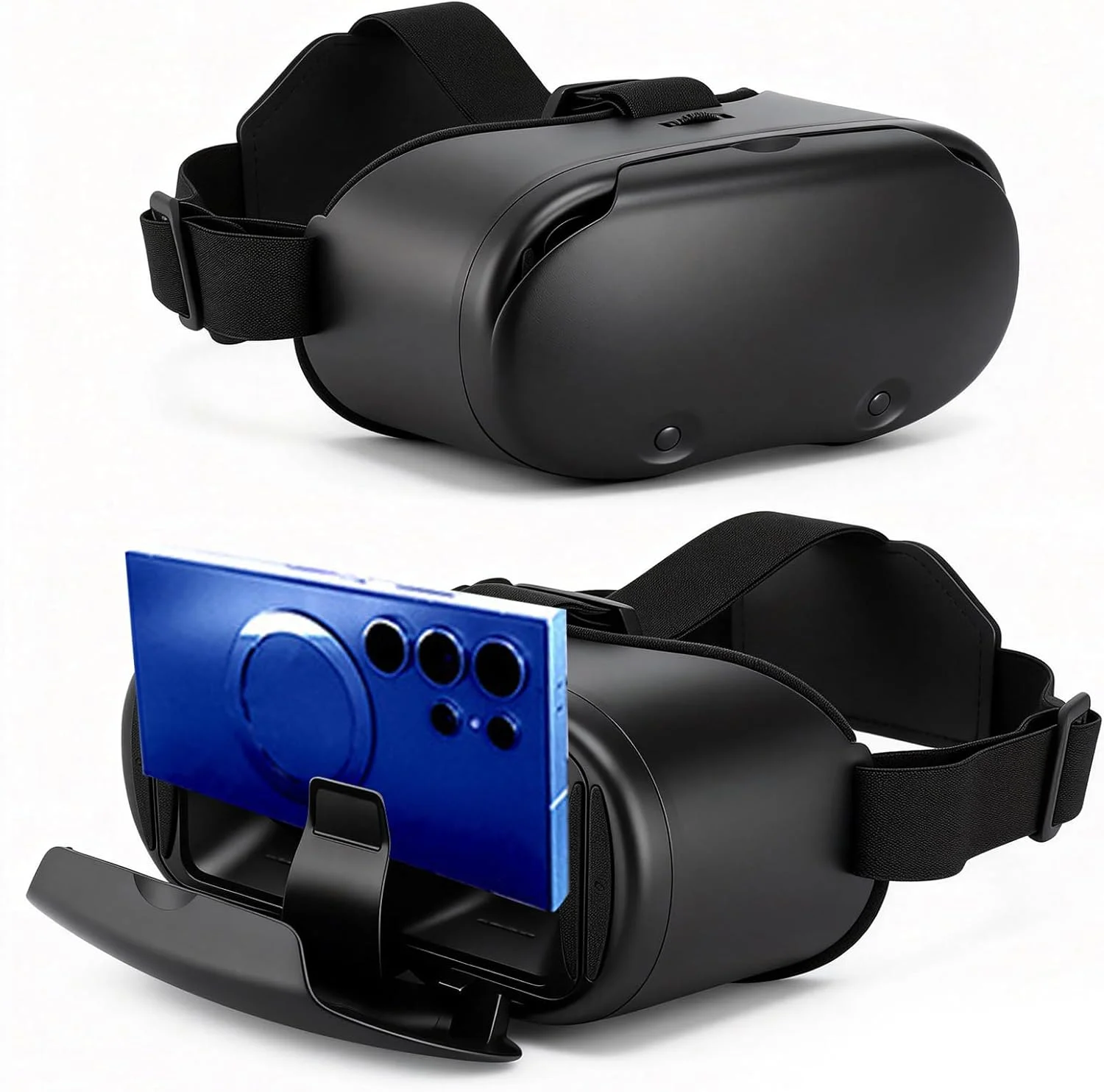 هدست واقعیت مجازی VR، عینک سه بعدی VR برای گوشی، هدست سه بعدی VR برای گوشی و گوشی های اندروید 5 تا 7 اینچی، لنزهای محافظ چشم ضد نور آبی، تنظیم 58-75 میلی متر