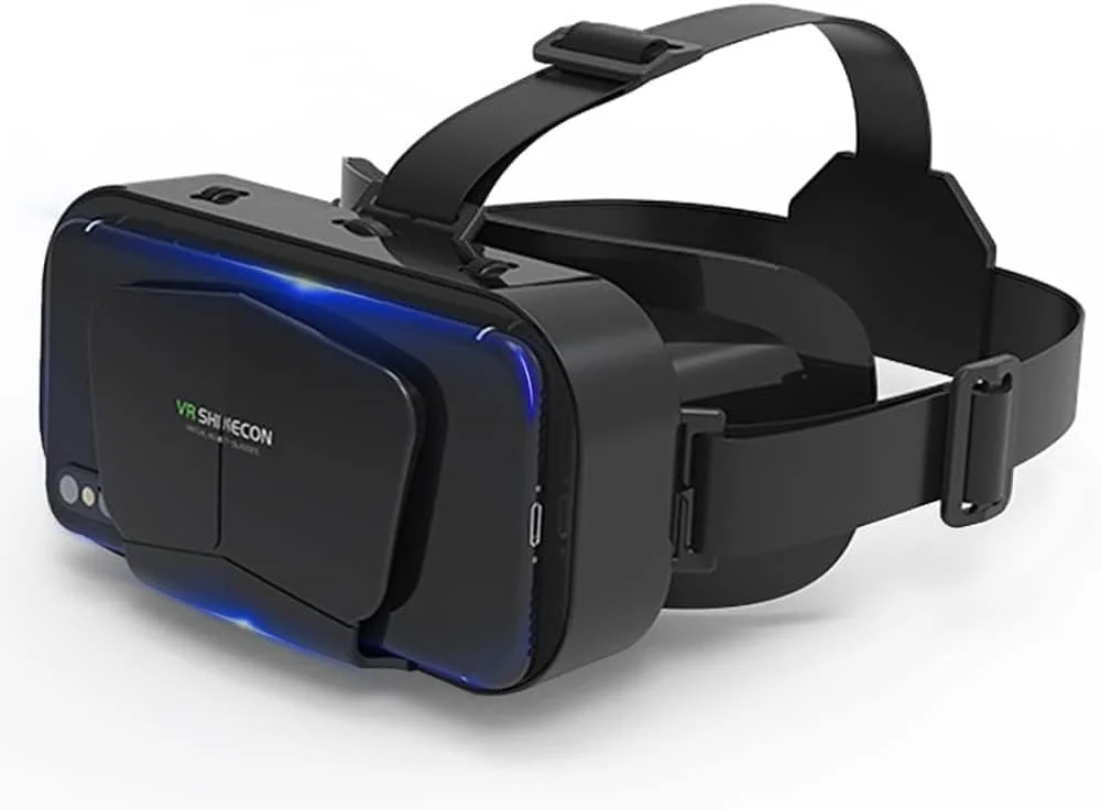 هدست واقعیت مجازی MAKINGTEC VR SHINECON، عینک سه بعدی VR برای تلویزیون، فیلم و بازی های ویدیویی، سازگار با گوشی های هوشمند iOS و Android با صفحه نمایش 4.7-7 اینچی، مشکی
