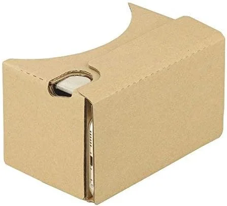 هدست واقعیت مجازی مقوایی گوگل، عینک سه بعدی DIY با لنزهای نوری شفاف و بند سر راحت برای همه گوشی های هوشمند 4-6 اینچی (VR2.0 زرد، 1 عدد)