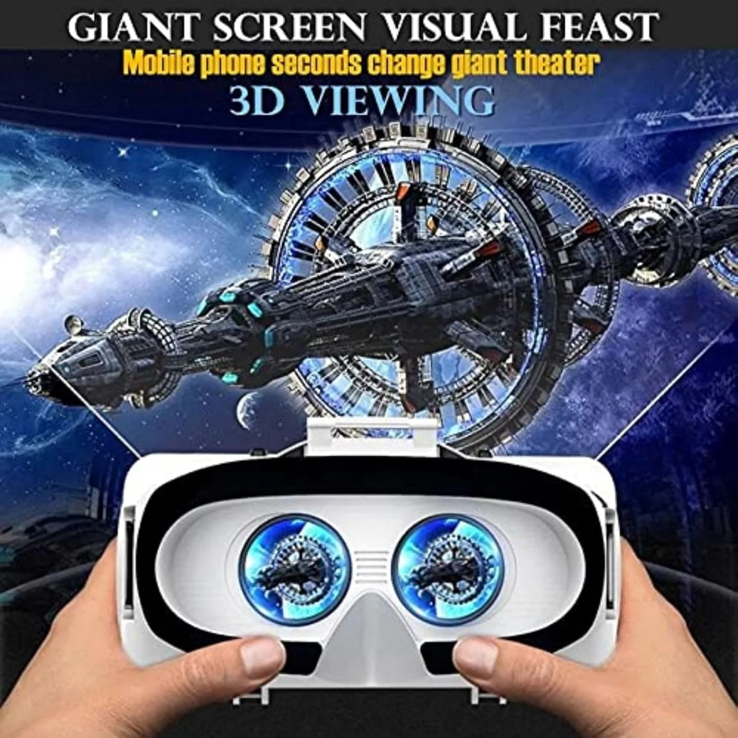 هدست واقعیت مجازی VR، عینک سه بعدی VR، مجموعه VR، عینک واقعیت مجازی سه بعدی قابل تنظیم، پشتیبانی از 7.2 اینچ - G06