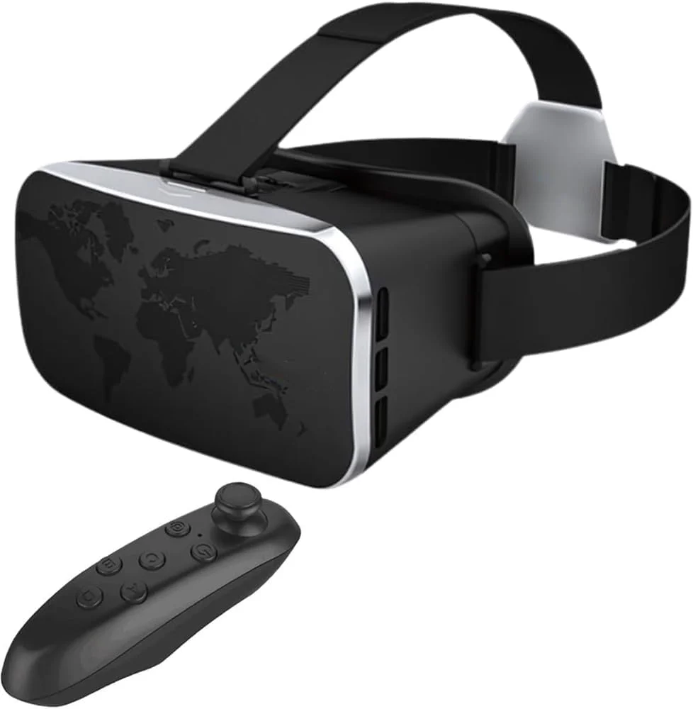 عینک هوشمند واقعیت مجازی سه بعدی Azonee، هدست واقعیت مجازی سه بعدی ارتقا یافته، عینک محافظ چشم نور آبی HD سازگار با سیستم عامل های اندروید و iOS، قابل استفاده برای پشتیبانی از نزدیک بینی