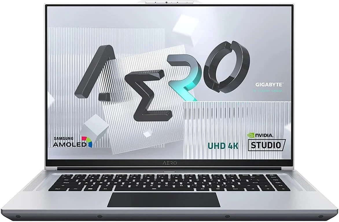 گیگابایت AERO 16 XE5: صفحه نمایش 16 اینچی 4K/UHD+ Samsung AMOLED، پردازنده Intel Core i7-12700H، کارت گرافیک NVIDIA GeForce RTX 3070 Ti Laptop GPU 8GB GDDR6، رم 16GB DDR5، حافظه SSD 1TB، ویندوز 11 هوم (AERO 16 XE5-73US934HH) (بازسازی شده)