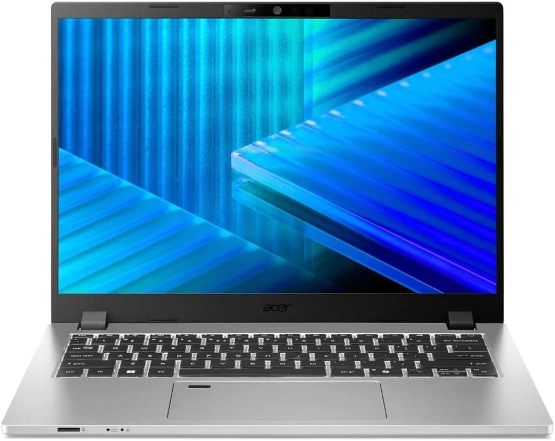 لپ تاپ تجاری Acer TravelMate P2 14، پردازنده Intel Core Ultra 5-225U، نمایشگر 14 اینچی WUXGA IPS، رم 8 گیگابایتی، حافظه SSD NVMe 512 گیگابایتی، Wi-Fi، وب کم، میکروفون، Windows 11 Pro