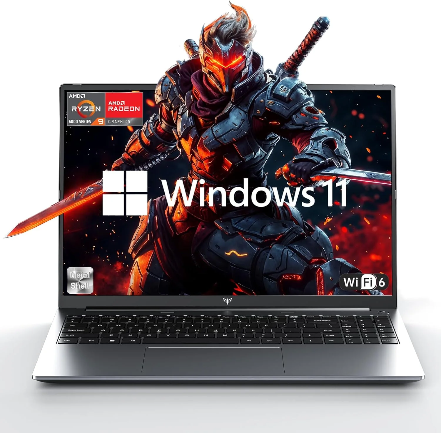 لپ تاپ گیمینگ 2026 با پردازنده AMD Ryzen 7 7735HS (8 هسته/16 رشته، تا 4.75 گیگاهرتز)، 16 گیگابایت DDR5، 512 گیگابایت NVMe SSD، تا 4 ترابایت، صفحه نمایش 16 اینچی FHD، WiFi 6، کیبورد با نور پس زمینه، Type-C، دو فن