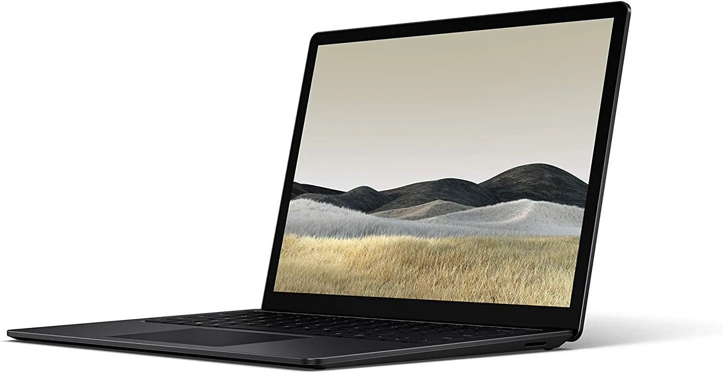 لپ تاپ لمسی مایکروسافت سرفیس لپ تاپ 3 [VEF-00034]، پردازنده Intel Core i7-1065G7، صفحه نمایش 13.5 اینچ، 256 گیگابایت، 16 گیگابایت رم، گرافیک Intel® Iris™ Plus، ویندوز 10، صفحه کلید انگلیسی-عربی، رنگ مشکی (بازسازی شده)