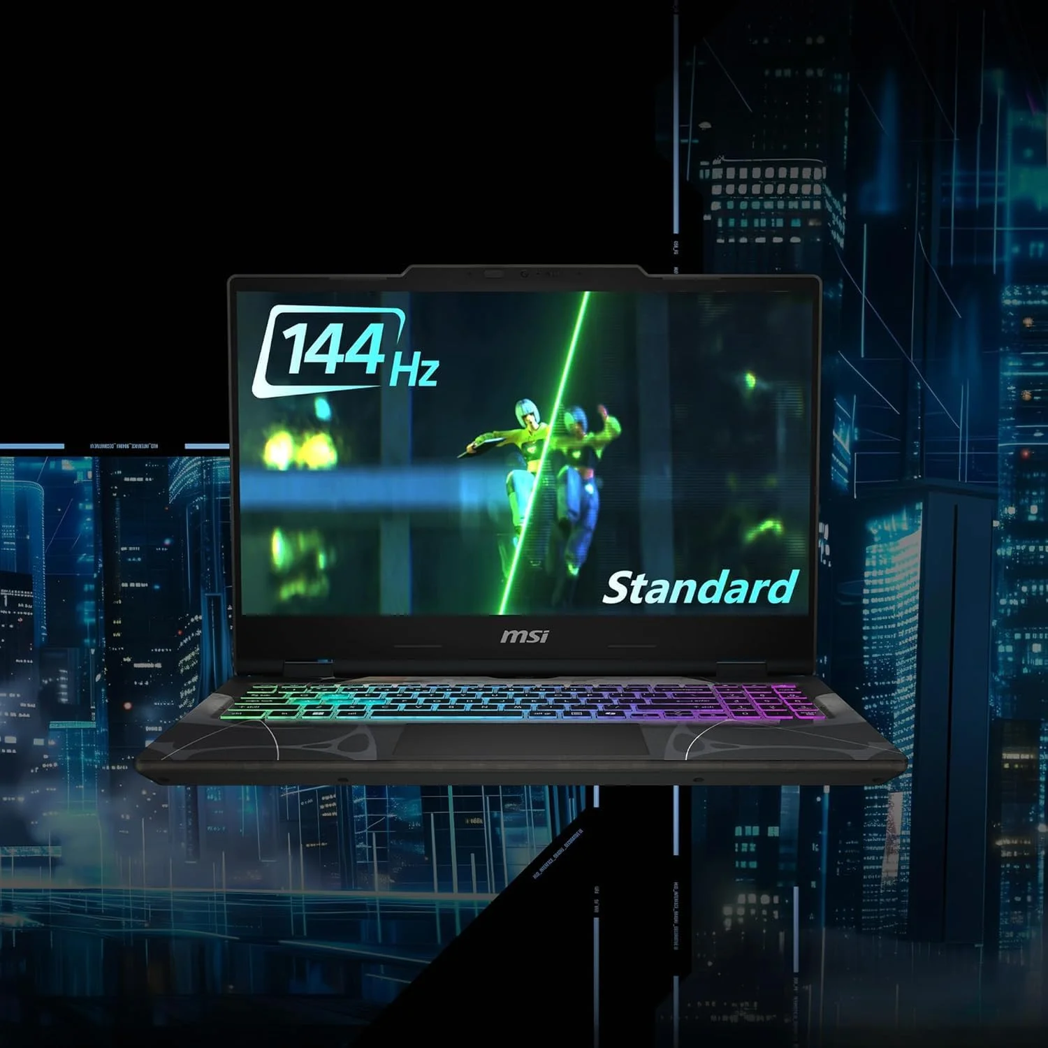 لپ تاپ گیمینگ MSI Cyborg 15 با پردازنده Intel Core i7-13620H، رم 16 گیگابایتی DDR5، حافظه SSD 512 گیگابایتی، صفحه نمایش 15.6 اینچی FHD 144 هرتز، NVIDIA GeForce RTX5050 8GB، ویندوز 11، مشکی - تصویر 3 لپ تاپ گیمینگ MSI Cyborg 15 با پردازنده Intel Core i7-13620H، رم 16 گیگابایتی DDR5، حافظه SSD 512 گیگابایتی، صفحه نمایش 15.6 اینچی FHD 144 هرتز، NVIDIA GeForce RTX5050 8GB، ویندوز 11، مشکی - تصویر 3