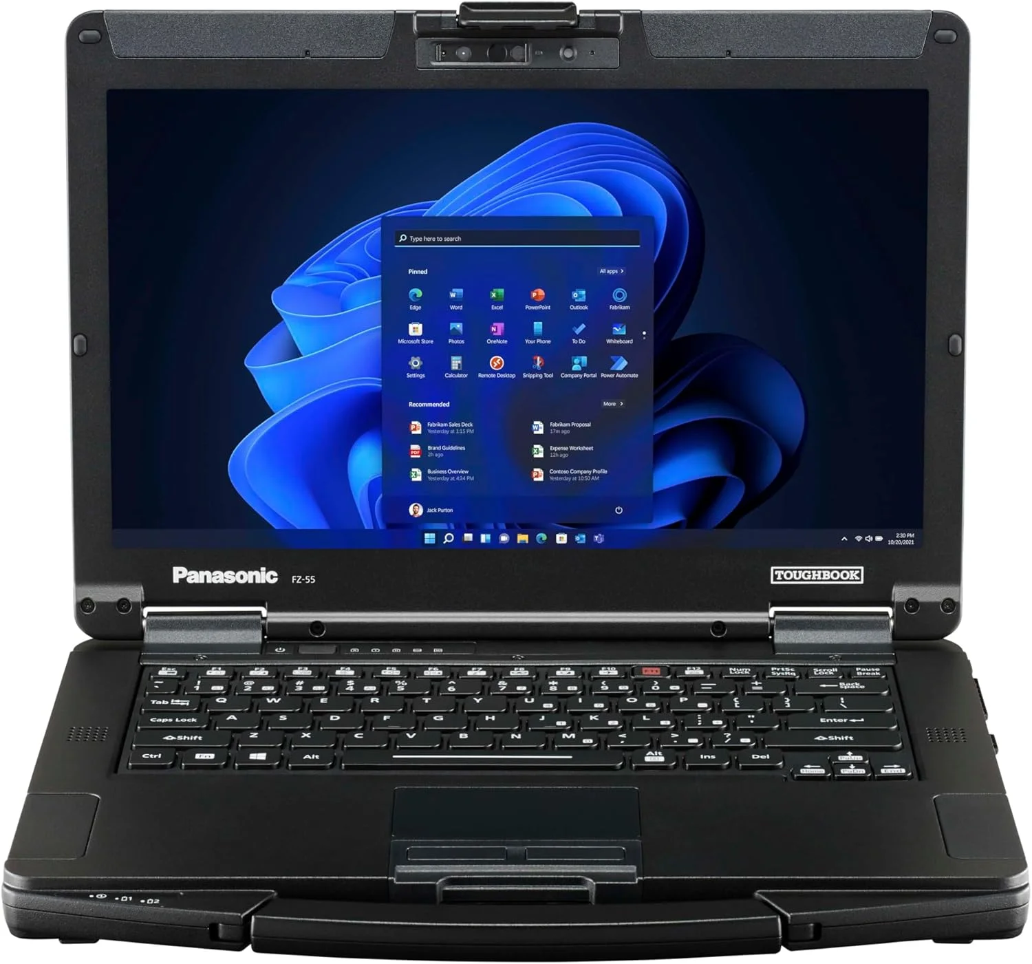 پاناسونیک Toughbook FZ-55 MK3، پردازنده Intel Core i5 نسل سیزدهم vPro با فرکانس تا 4.7 گیگاهرتز، نمایشگر 14 اینچی FHD 1920x1080 چند لمسی، گرافیک Intel Iris Xe، رم 32 گیگابایتی، حافظه SSD 1 ترابایتی، Wi-Fi 6E، ویندوز 11 پرو