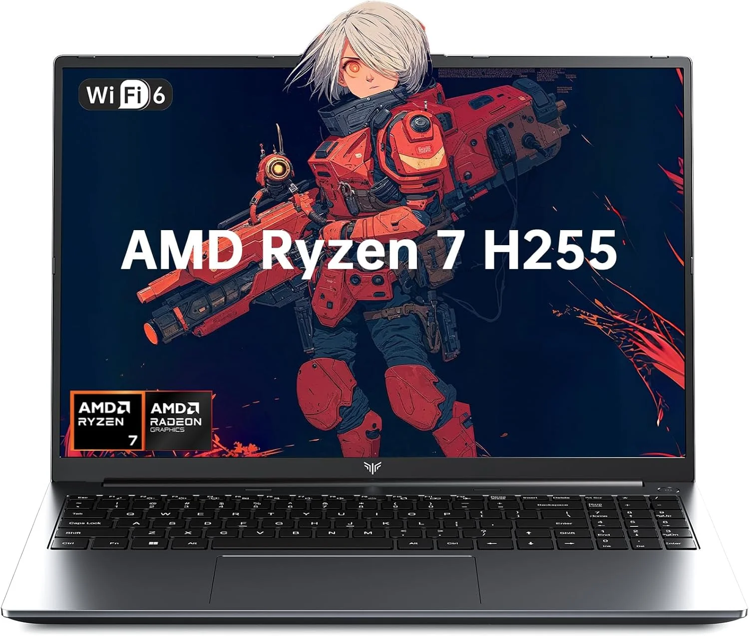لپ تاپ گیمینگ 2026، لپ تاپ 16 اینچی با صفحه نمایش FHD و پردازنده AMD Ryzen 7 H255 تا 4.9 گیگاهرتز، 16 گیگابایت رم DDR5 4800 مگاهرتز و 512 گیگابایت SSD با صفحه کلید دارای نور پس زمینه