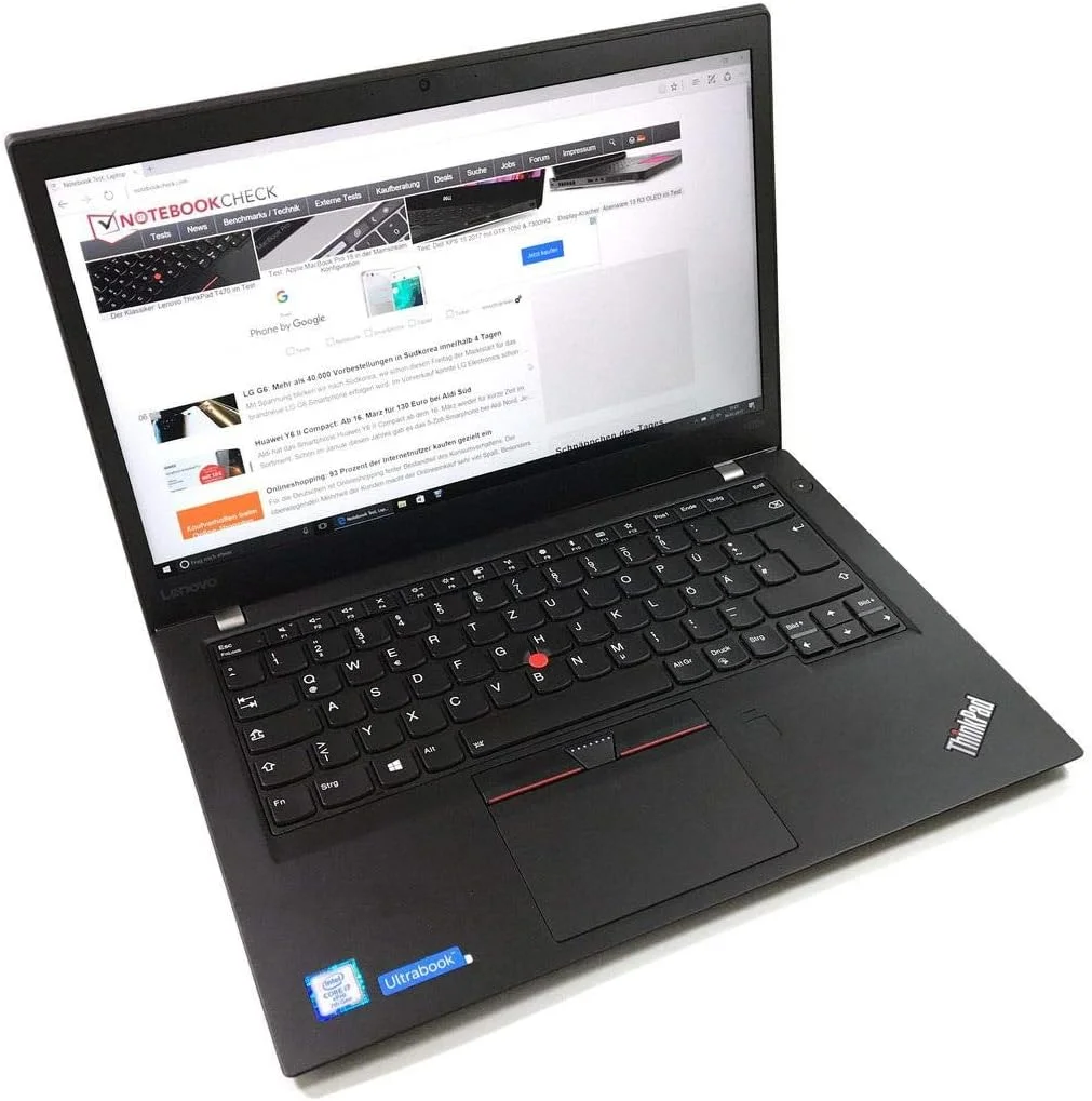 لپ تاپ LENOVO THINKPAD T470s - پردازنده INTEL CORE i7-7500U، رم 16 گیگابایت، حافظه SSD 512 گیگابایت، صفحه نمایش 14 اینچ QHD IPS، کارت گرافیک INTEL HD 620، ویندوز 11 64 بیتی، مشکی (بازسازی شده)