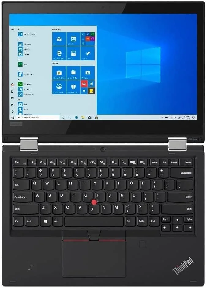 لپ تاپ 2 در 1 لنوو ThinkPad L380 Yoga، صفحه نمایش لمسی 13.3 اینچی FHD، پردازنده Intel Core i5-8250U، رم 16 گیگابایتی، SSD 512 گیگابایتی، صفحه لمسی، حسگر اثر انگشت، کیبورد با نور پس زمینه، ویندوز 11 (بازسازی شده)