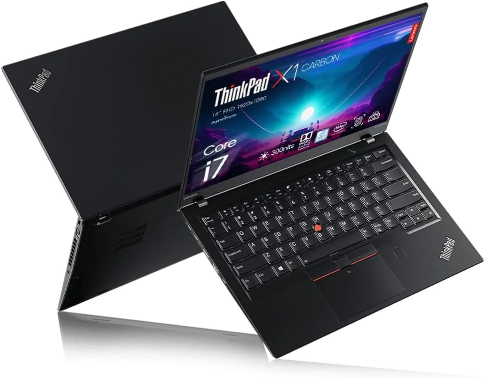 لنوو ThinkPad X1 Carbon نسل 5، پردازنده Intel Core i7-7500U، صفحه نمایش 14 اینچی FHD، رم 8 گیگابایتی، حافظه SSD 256 گیگابایتی، کیبورد با نور پس زمینه، حسگر اثر انگشت، Thunderbolt 3، MicroSD، WiFi + Cellular، ویندوز 11 - بازسازی شده