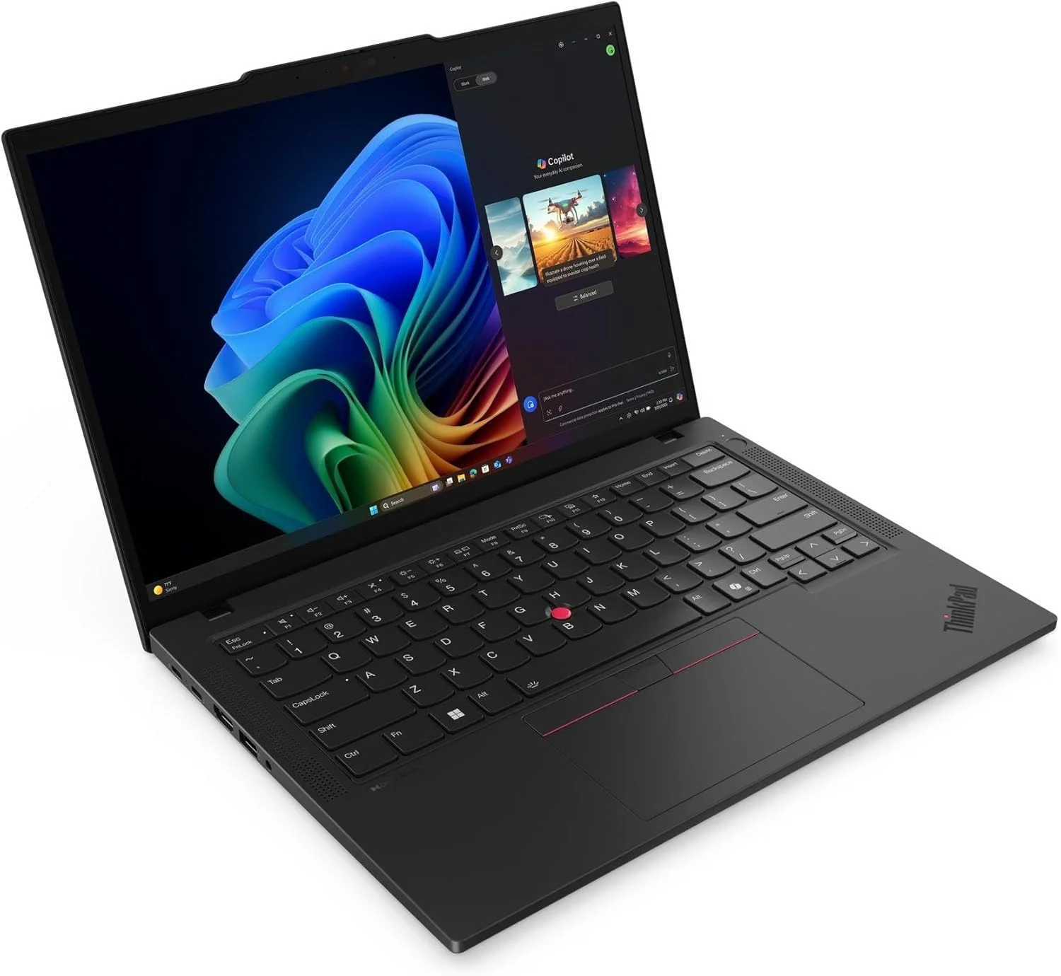 لنوو ThinkPad T14 Gen 6 Intel Core Ultra 7 268V vPro، صفحه نمایش لمسی 14 اینچی WUXGA (1920 x 1200)، 400 نیت، 32 گیگابایت رم DDR5، 1 ترابایت SSD، کارت گرافیک یکپارچه Arc Graphics 140V، کیبورد با نور پس زمینه، حسگر اثر انگشت، ویندوز 11 پرو
