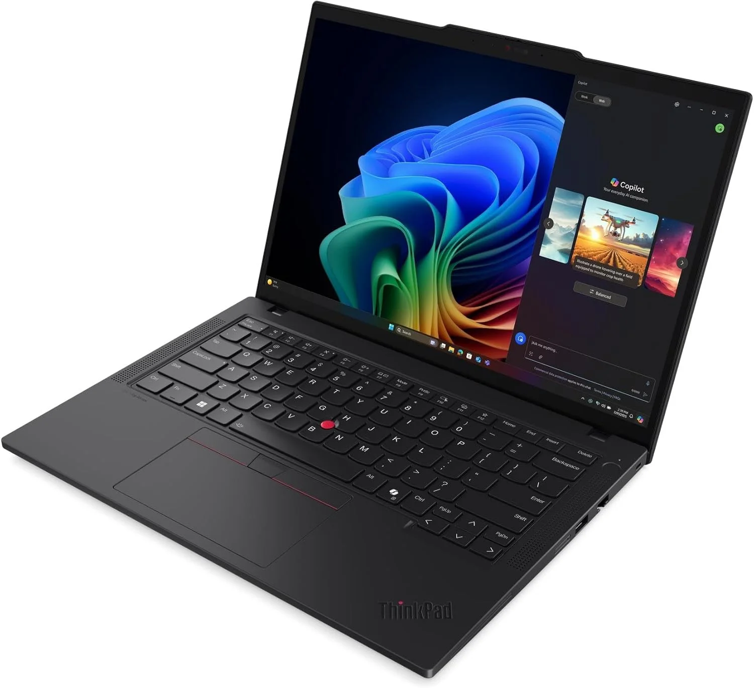 لنوو ThinkPad T14 Gen 6 Intel Core Ultra 7 268V vPro، صفحه نمایش لمسی 14 اینچی WUXGA (1920 x 1200)، 400 نیت، 32 گیگابایت رم DDR5، 1 ترابایت SSD، کارت گرافیک یکپارچه Arc Graphics 140V، کیبورد با نور پس زمینه، حسگر اثر انگشت، ویندوز 11 پرو