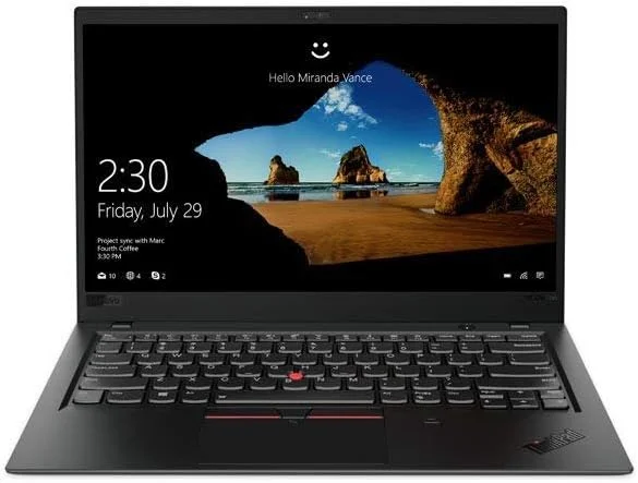 لپ تاپ لمسی 14 اینچی Lenovo ThinkPad X1 Carbon نسل ششم | Core i5-8250U - نسل هشتم | 8 گیگابایت رم - 256 گیگابایت SSD | Win Pro (بازسازی شده)