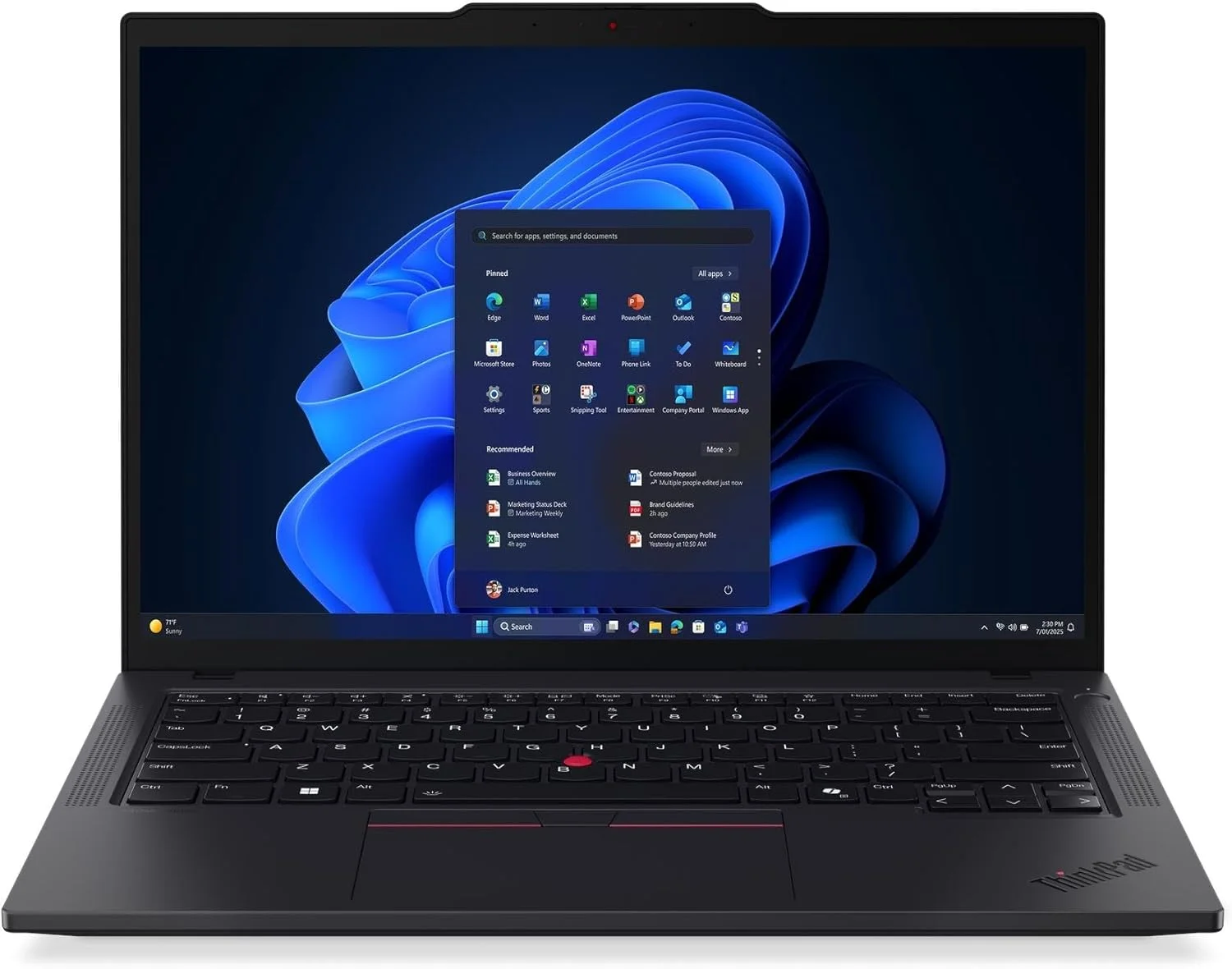 لپ تاپ تجاری لنوو ThinkPad T14 Gen 6، صفحه نمایش 14 اینچی WUXGA IPS، پردازنده Intel Core Ultra 7 255U، رم 16 گیگابایتی DDR5، حافظه SSD 512 گیگابایتی، گرافیک Intel، کیبورد انگلیسی/عربی با نور پس زمینه، Windows 11 Pro، مشکی