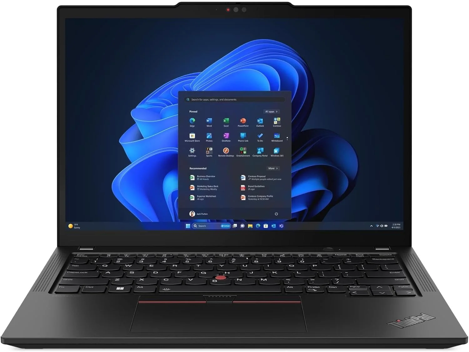 لپ تاپ تجاری لنوو ThinkPad X13 Gen 5، صفحه نمایش 13.3 اینچی WUXGA IPS، پردازنده Intel Core Ultra 7 155U، رم 16 گیگابایتی LPDDR5x، اس اس دی 512 گیگابایتی، گرافیک Intel، کیبورد انگلیسی/عربی با نور پس زمینه، ویندوز 11 پرو، مشکی