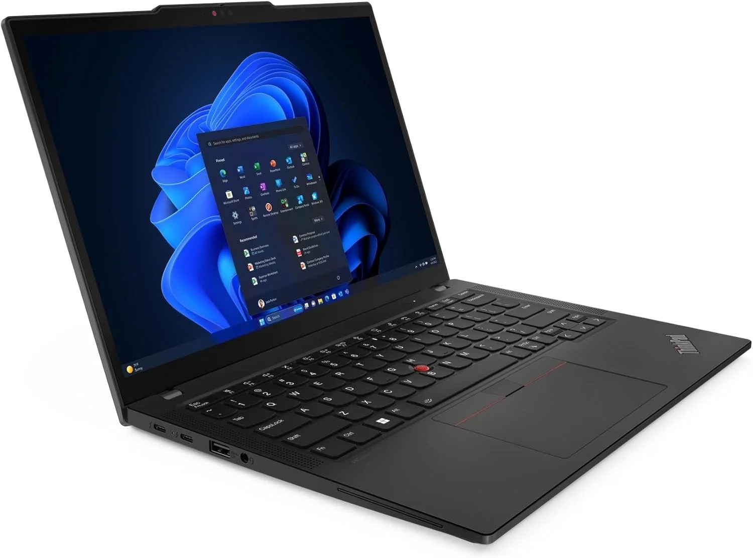 لپ تاپ تجاری لنوو ThinkPad X13 Gen 5، صفحه نمایش 13.3 اینچی WUXGA IPS، پردازنده Intel Core Ultra 7 155U، رم 16 گیگابایتی LPDDR5x، اس اس دی 512 گیگابایتی، گرافیک Intel، کیبورد انگلیسی/عربی با نور پس زمینه، ویندوز 11 پرو، مشکی