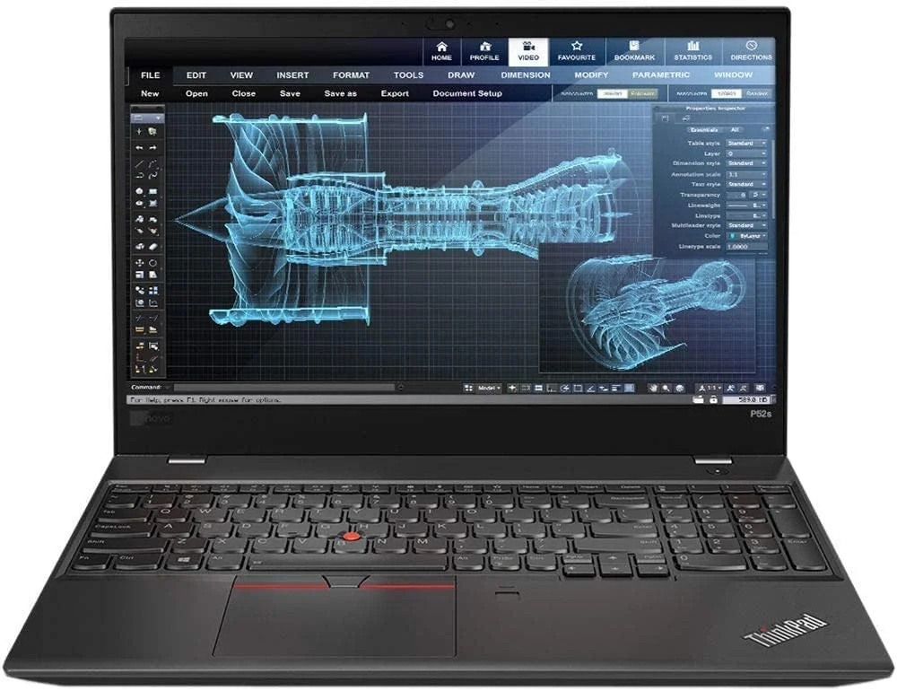 لپ تاپ استوک لنوو ThinkPad P52s Mobile Workstation Ultrabook (پردازنده Intel Core i7-8550U نسل 8، رم 16 گیگابایت، حافظه SSD 512 گیگابایت، صفحه نمایش 15.6 اینچ FHD 1920x1080 IPS، حسگر اثر انگشت، کیبورد با نور پس زمینه، ویندوز 10 پرو)