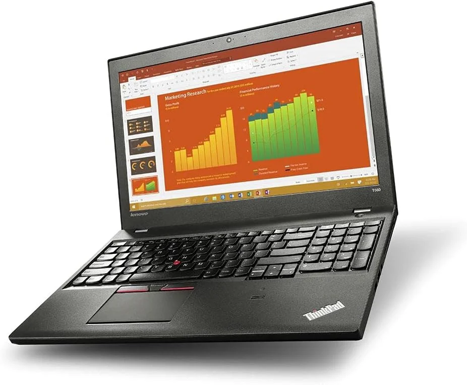 لپ تاپ تجاری لنوو ThinkPad T560 (بازسازی شده) | پردازنده اینتل Core i5-6300U | رم 8 گیگابایت | درایو حالت جامد (SSD) 256 گیگابایت | صفحه نمایش 15.6 اینچی غیر لمسی | ویندوز 11 (ارتقا یافته)