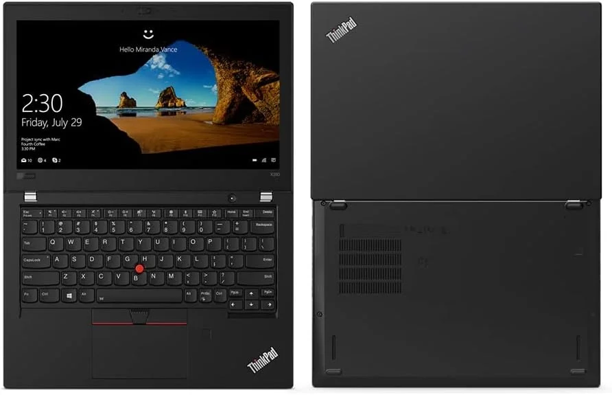 لپ تاپ تجاری لنوو ThinkPad X280 (بازسازی شده) | پردازنده اینتل Core i5-8350U | رم 8 گیگابایتی | حافظه SSD 256 گیگابایتی | صفحه نمایش 12.5 اینچی غیر لمسی | ویندوز 11
