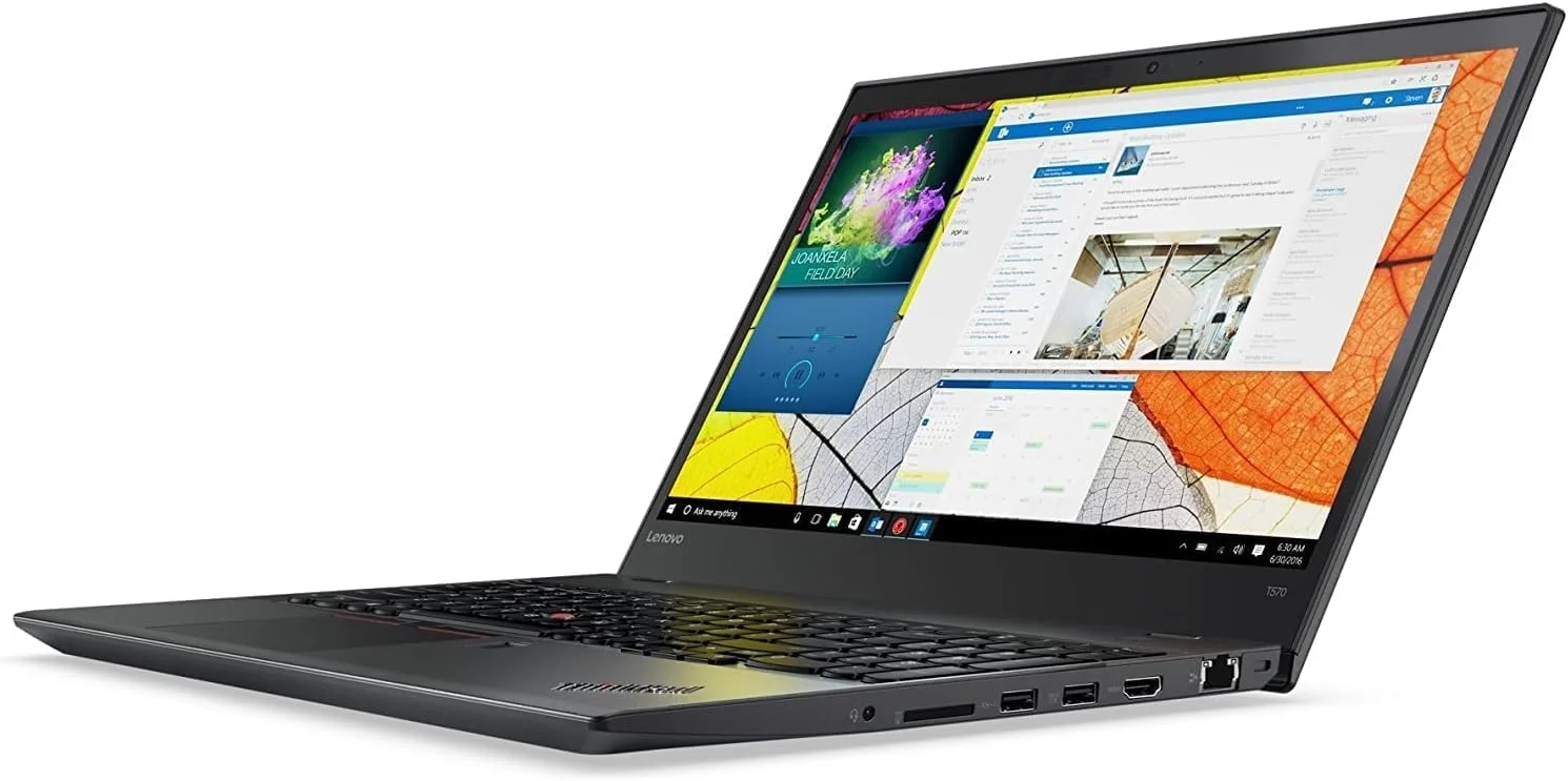 لپ تاپ تجاری لنوو ThinkPad T570 (بازسازی شده) | پردازنده اینتل Core i5 نسل هفتم | 8 گیگابایت رم | 256 گیگابایت SSD | صفحه نمایش 15.6 اینچی غیر لمسی | ویندوز 11 (نوسازی شده)