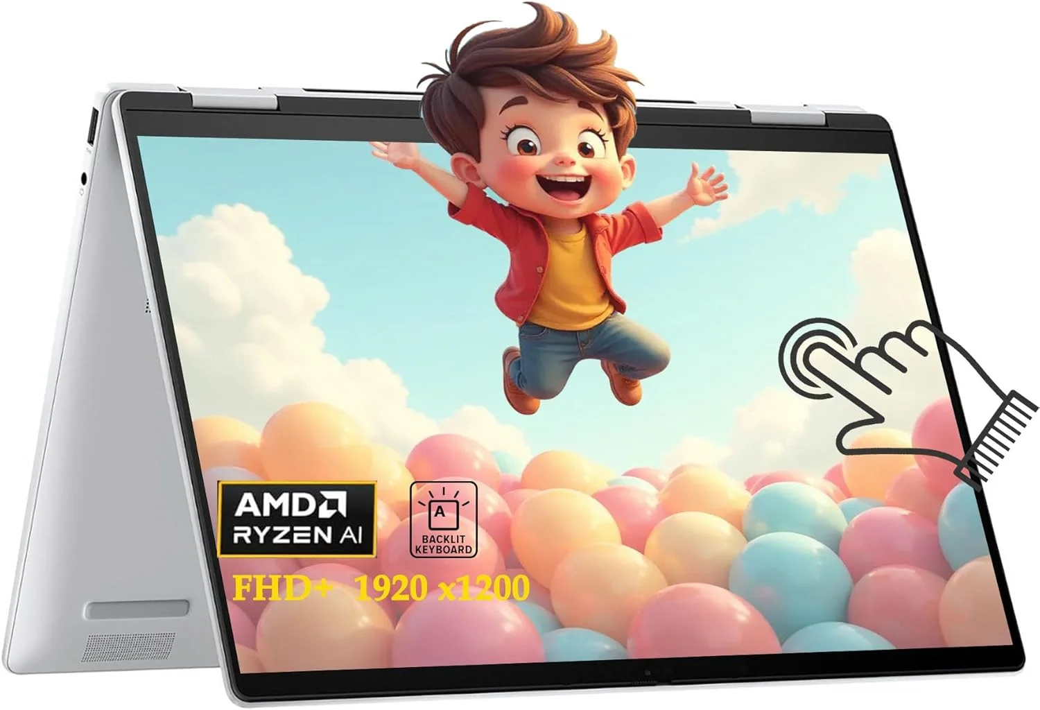 لپ تاپ HP Envy X360 14 اینچی 2 در 1 FHD+ IPS لمسی AI، AMD Ryzen 5 8640HS (بهتر از i7-1255u) تا 4.9 گیگاهرتز، 16 گیگابایت رم 512 گیگابایت SSD، کیبورد با نور پس زمینه، WiFi 6E، ویندوز 11 (جعبه باز) لپ تاپ HP Envy X360 14 اینچی 2 در 1 FHD+ IPS لمسی AI، AMD Ryzen 5 8640HS (بهتر از i7-1255u) تا 4.9 گیگاهرتز، 16 گیگابایت رم 512 گیگابایت SSD، کیبورد با نور پس زمینه، WiFi 6E، ویندوز 11 (جعبه باز)