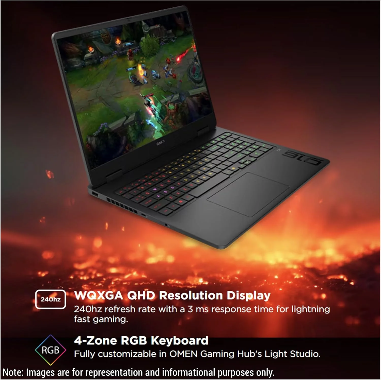 لپ تاپ گیمینگ HP OMEN 16، پردازنده Intel Ultra 9-285H، رم 64 گیگابایتی DDR5، حافظه SSD 4 ترابایتی PCIe، صفحه نمایش 16 اینچی WQXGA (2560x1600) 240 هرتز، کارت گرافیک Nvidia G-Force RTX 5070، کیبورد با نور پس زمینه RGB، ویندوز 11 هوم، مشکی سایه - تصویر 3 لپ تاپ گیمینگ HP OMEN 16، پردازنده Intel Ultra 9-285H، رم 64 گیگابایتی DDR5، حافظه SSD 4 ترابایتی PCIe، صفحه نمایش 16 اینچی WQXGA (2560x1600) 240 هرتز، کارت گرافیک Nvidia G-Force RTX 5070، کیبورد با نور پس زمینه RGB، ویندوز 11 هوم، مشکی سایه - تصویر 3