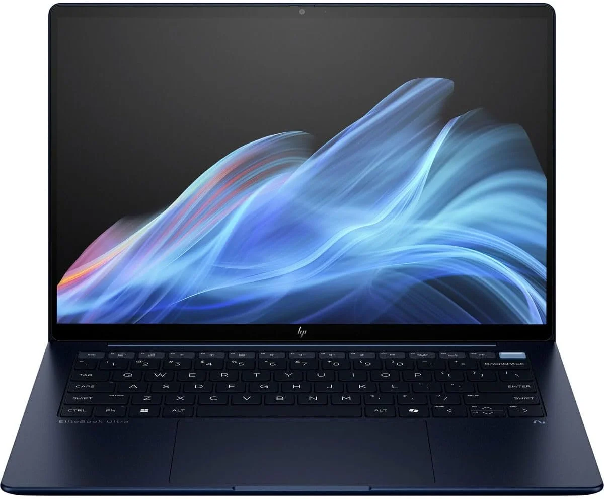 لپ تاپ 14 اینچی HP EliteBook Ultra G1i نسل بعدی هوش مصنوعی، نسخه امنیتی Wolf Pro - 2.8K - 2880 x 1800 - (Intel Core Ultra 7 256V - 16 گیگابایت رم 512 گیگابایت SSD ویندوز 11 - آبی (جعبه باز)