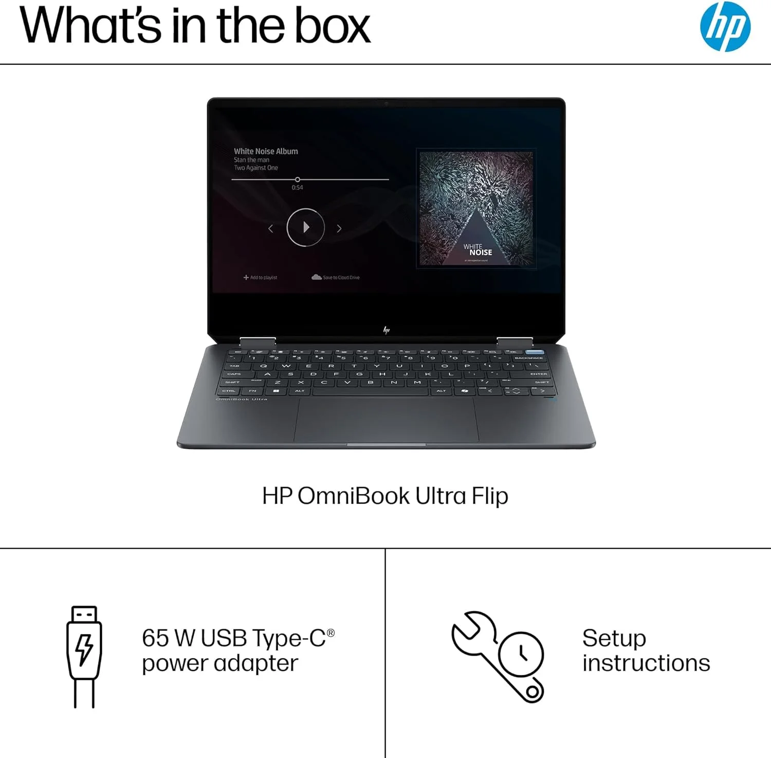 لپ تاپ تاشو HP 14-fh0033dx OmniBook Ultra، صفحه نمایش لمسی 14 اینچی 3K OLED 120 هرتز، پردازنده Intel Core Ultra 9 288V، رم 32 گیگابایتی، حافظه SSD 2 ترابایتی، گرافیک Intel Arc، کیبورد انگلیسی، ویندوز 11 هوم، خاکستری کسوفی