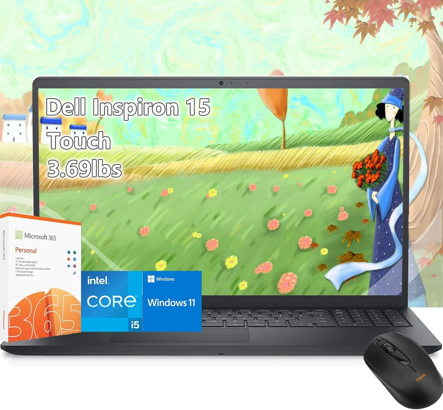 لپ تاپ لمسی 15 اینچی Dell Inspiron - پردازنده Intel Core i5-1334U - صفحه نمایش لمسی 15 اینچی FHD - آفیس 365 - رم 16 گیگابایتی - حافظه SSD 1 ترابایتی - ویندوز 11 - لپ تاپ کامپیوتر - مناسب کار، تجارت، دانشجویی - وزن سبک 1.6 کیلوگرمی