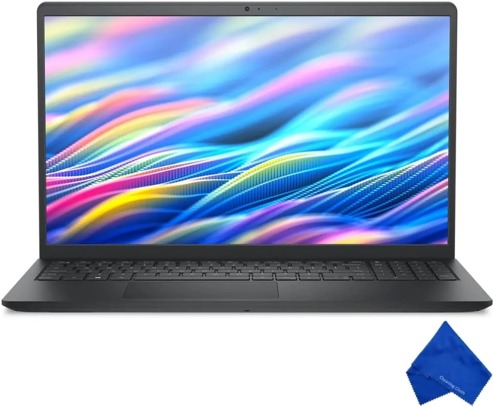 لپ تاپ 15.6 اینچی دل مدل DC15250 با کیفیت FHD - پردازنده Intel Core i5-1334U، رم 8 گیگابایتی، حافظه SSD 512 گیگابایتی، ویندوز 11، جدیدترین مدل (همراه با پارچه میکروفایبر) - مشکی کربنی