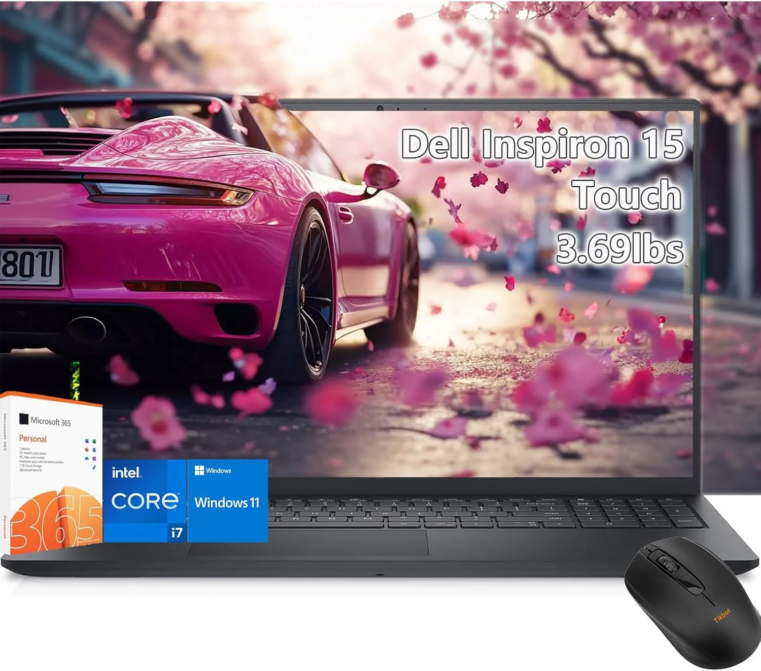 لپ تاپ لمسی دل Inspiron 15 - i7-1355U - صفحه نمایش لمسی 15.6 اینچی FHD - رم 32 گیگابایتی - SSD 1 ترابایتی - لپ تاپ تجاری دانشجویی ویندوز 11 - آفیس 365 - کامپیوتر ویرایش عکس - وزن سبک 3.6 پوند