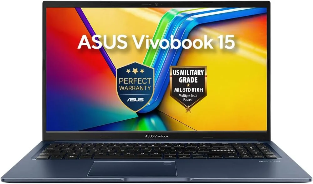 لپ تاپ ASUS Vivobook 15 (آبی آرام) | AMD Ryzen 7 7730U، گرافیک AMD Radeon، رم 16 گیگابایت، SSD 512 گیگابایت، صفحه نمایش 15.6 اینچی FHD، ویندوز 11 [M1502YA-BQ137W]