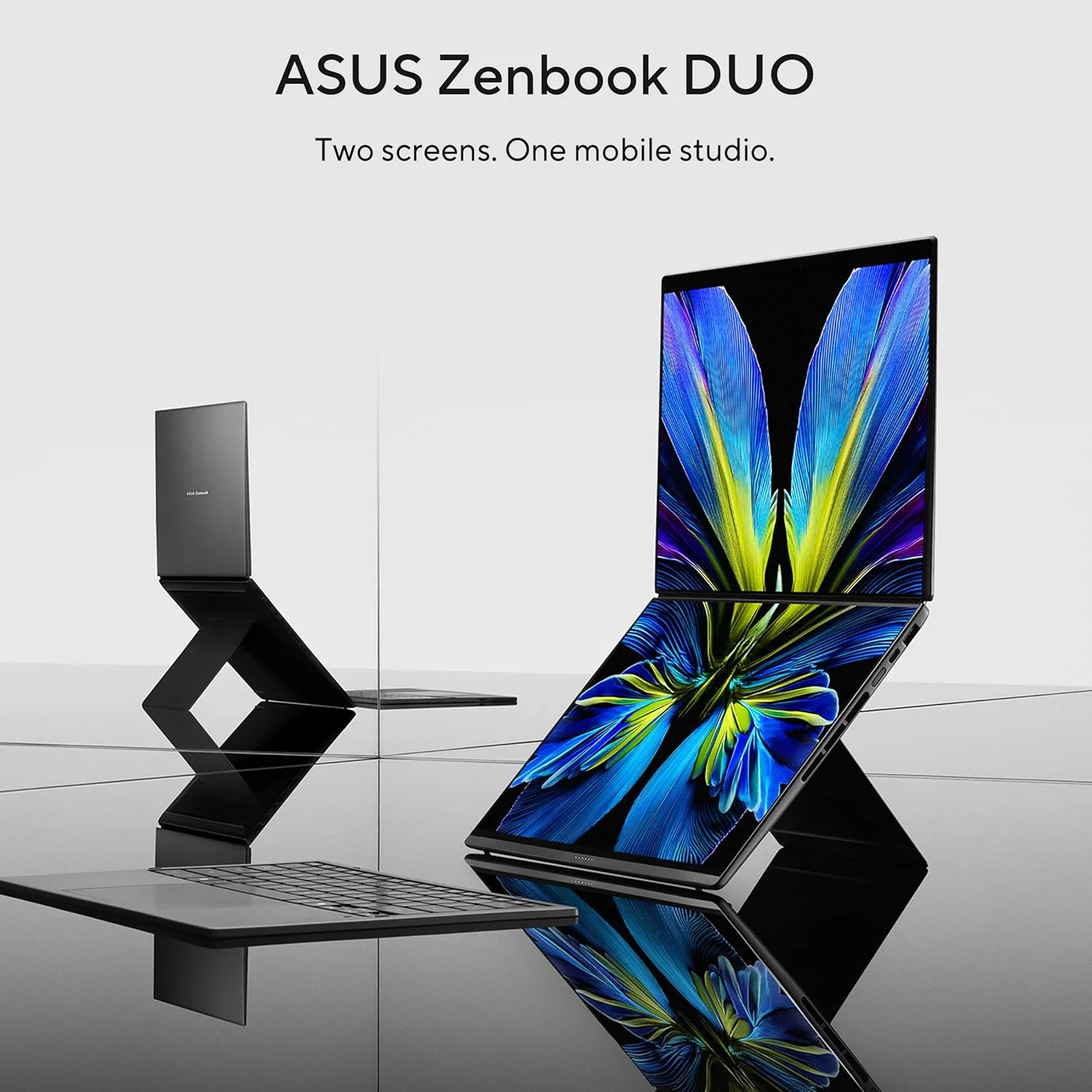لپ تاپ دو صفحه نمایش ایسوس Zenbook Duo با کیبورد + قلم (خاکستری موهر) | Intel Core Ultra X9 388H، گرافیک Intel Arc، رم 32 گیگابایتی، SSD 2 ترابایتی، 2x 14"3K OLED Display، Win11 [UX8407AA-SN066W] - تصویر 2
