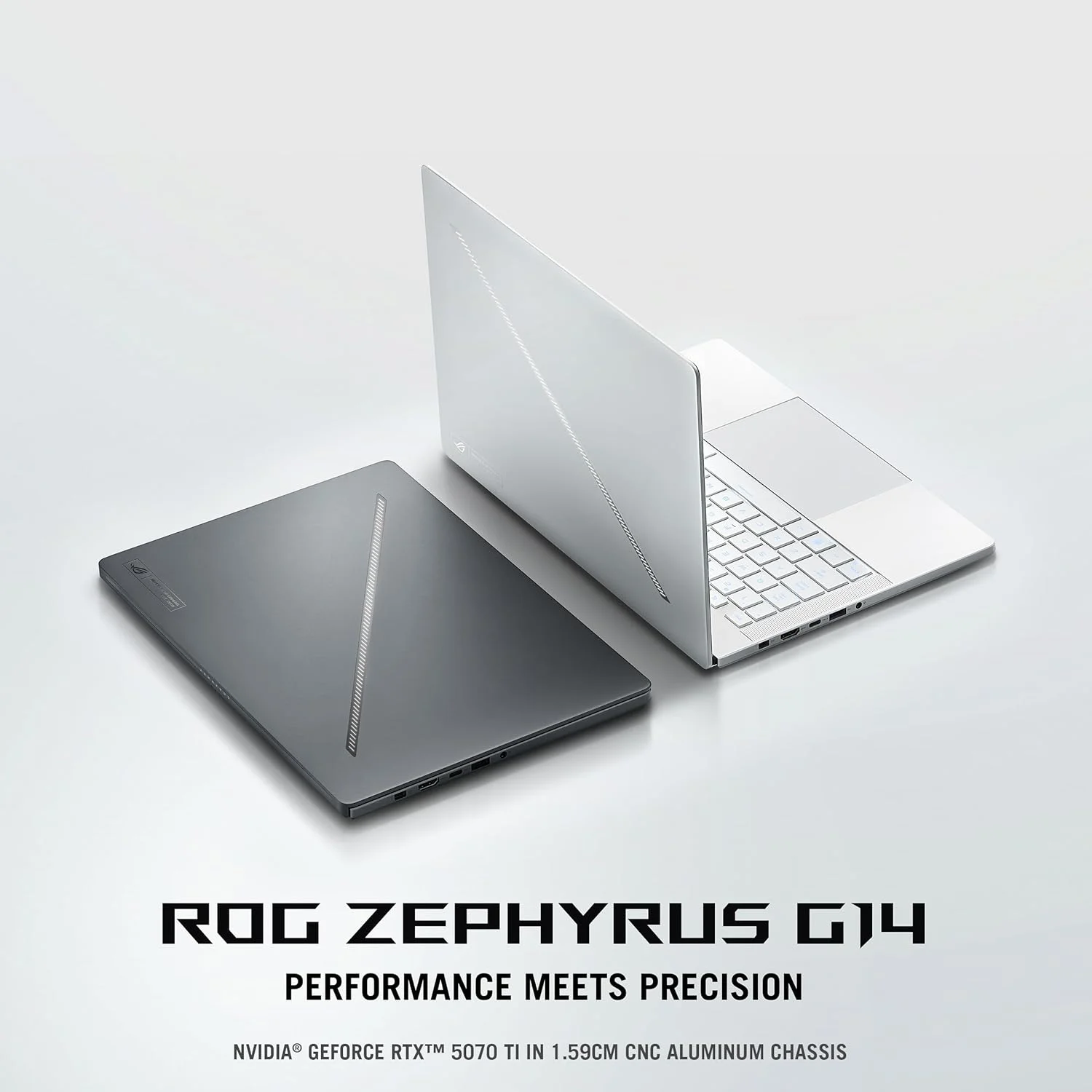 لپ تاپ گیمینگ ایسوس ROG Zephyrus G14 (سفید پلاتینیوم) | AMD Ryzen AI 9 HX 370، NVIDIA RTX 5070 Ti 12GB، رم 32GB، نمایشگر 14 اینچی 3K OLED 120Hz، ویندوز 11 [GA403WR-AI-OLED9321W] - تصویر 2