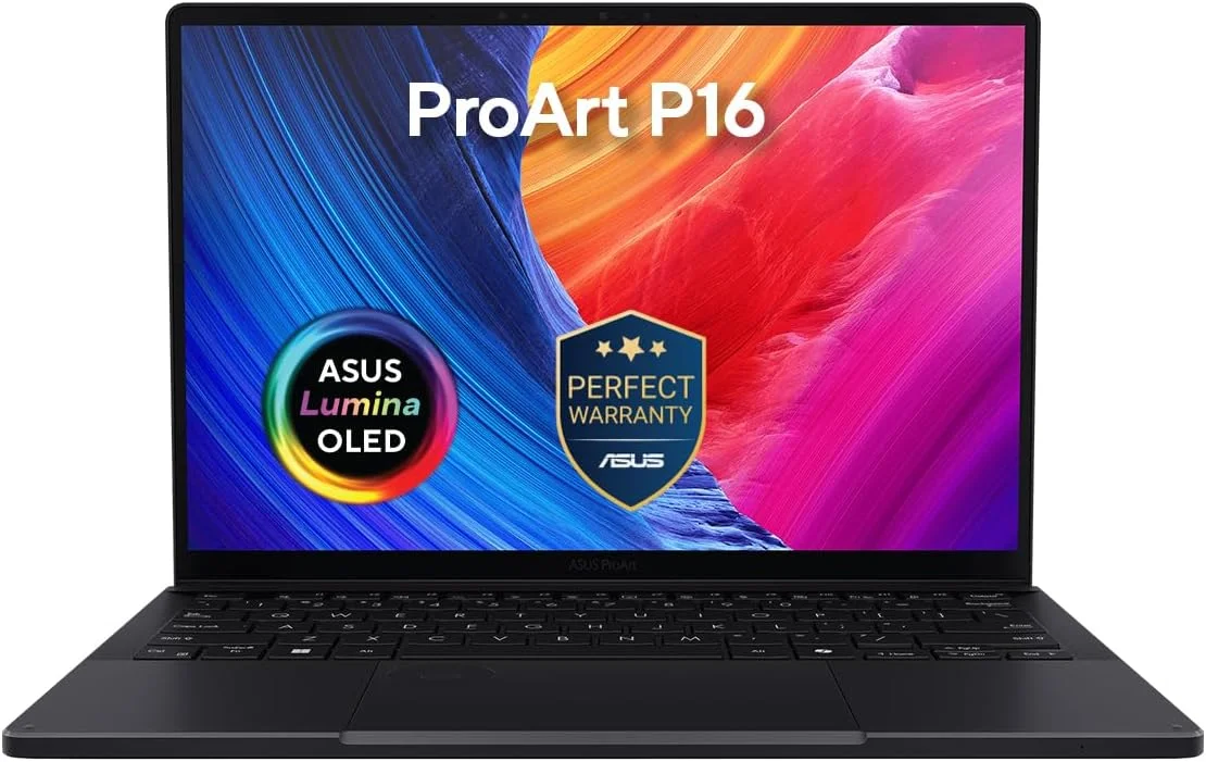 لپ تاپ ایسوس ProArt P16 (مشکی نانو) | AMD Ryzen AI 9 HX 370، NVIDIA RTX5070 8GB، رم 64GB، SSD 2TB، نمایشگر 16 اینچی 4K OLED، Win11 [H7606WP-ME025W]
