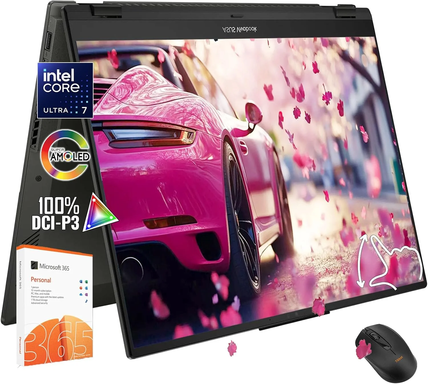 لپ تاپ لمسی 14 اینچی ASUS Vivobook Flip 2 در 1 - صفحه نمایش OLED WUXGA - پردازنده Intel Core Ultra 7 256V - رم 16 گیگابایتی - حافظه SSD 4 ترابایتی - صفحه کلید با نور پس زمینه - ویندوز 11 آفیس 365 - کامپیوتر قابل حمل تجاری 2025