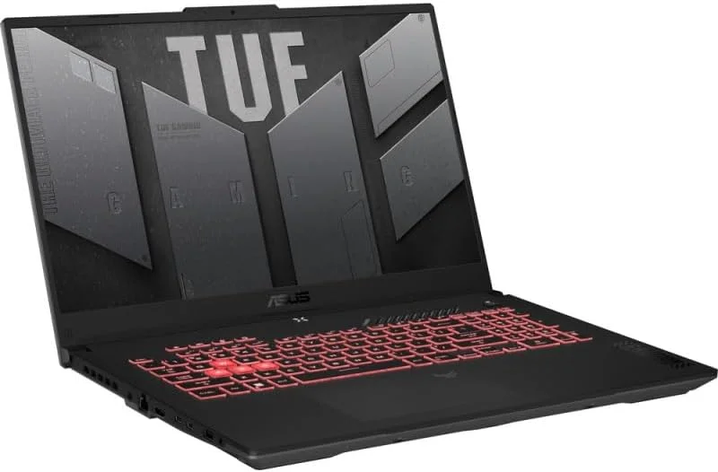 لپ تاپ ایسوس TUF Gaming A17، صفحه نمایش 17.3 اینچی FHD 144 هرتز IPS، AMD Ryzen 7 7445HS، رم 16 گیگابایتی DDR5، SSD 512 گیگابایتی، NVIDIA GeForce RTX 4050 6GB، کیبورد با نور پس زمینه، ویندوز 11، خاکستری مکانیکی - تصویر 2 لپ تاپ ایسوس TUF Gaming A17، صفحه نمایش 17.3 اینچی FHD 144 هرتز IPS، AMD Ryzen 7 7445HS، رم 16 گیگابایتی DDR5، SSD 512 گیگابایتی، NVIDIA GeForce RTX 4050 6GB، کیبورد با نور پس زمینه، ویندوز 11، خاکستری مکانیکی - تصویر 2