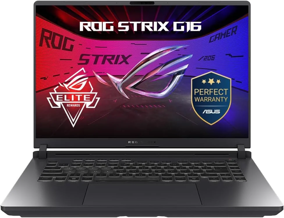 لپ تاپ گیمینگ ایسوس ROG Strix G16 (خاکستری تیره) | پردازنده Intel Core i7 14650HX، NVIDIA RTX5060 8GB، رم 32 گیگابایتی، SSD 1 ترابایتی، صفحه نمایش 16 اینچی FHD+ 165 هرتز، Win11 [G615JMR-G7161W]