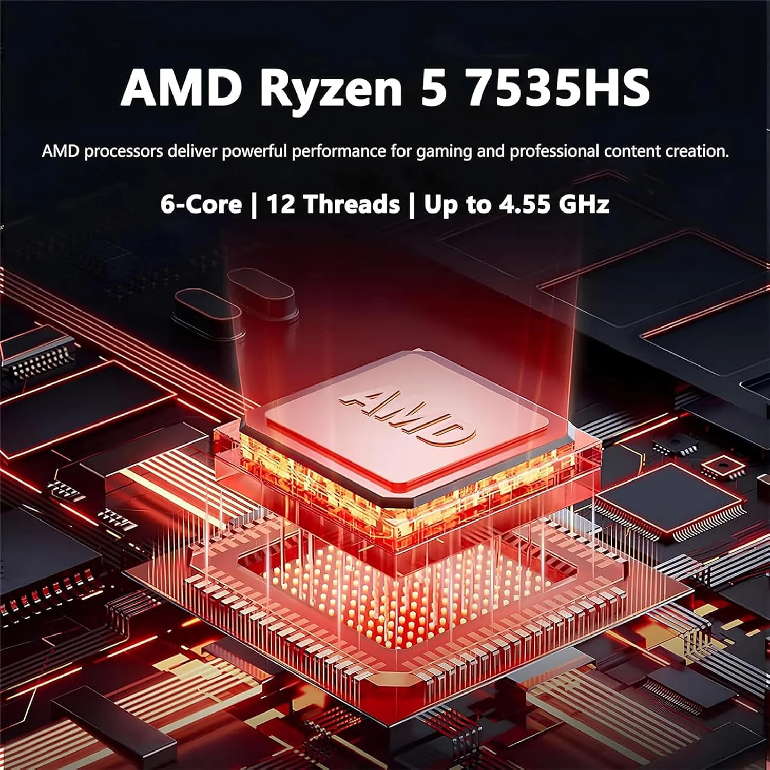 لپ تاپ گیمینگ MSI Thin 15 با صفحه نمایش 15.6 اینچی 144 هرتز، AMD R5-7535HS، RTX 4050، ویندوز 11، همراه با HDMI (رم 16 گیگابایت | SSD PCIe 1 ترابایت) - تصویر 2 لپ تاپ گیمینگ MSI Thin 15 با صفحه نمایش 15.6 اینچی 144 هرتز، AMD R5-7535HS، RTX 4050، ویندوز 11، همراه با HDMI (رم 16 گیگابایت | SSD PCIe 1 ترابایت) - تصویر 2