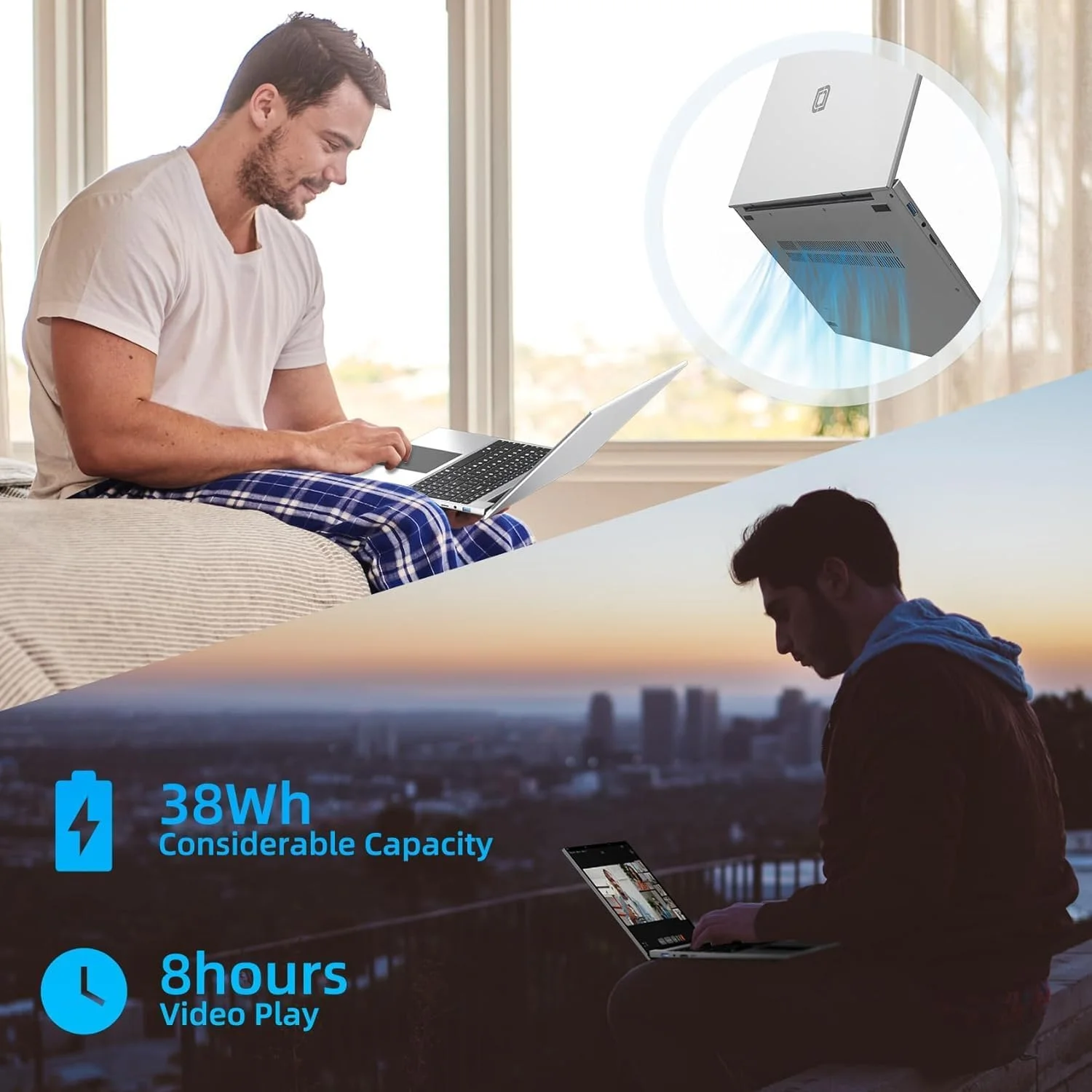 لپ تاپ جامپر S7 XT صفحه نمایش 14 اینچی FHD IPS 1200P، پردازنده 5305U، رم 12 گیگابایت، رام 384 گیگابایت، کامپیوتر ویندوز 11 با بلندگوهای استریو، اسلات توسعه SSD 1 ترابایت، HDMI