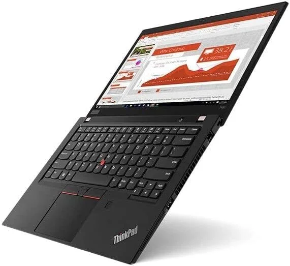 لپ تاپ تجاری لنوو ThinkPad T490 (بازسازی شده). | پردازنده اینتل Core i7 نسل هشتم | 16 گیگابایت رم | 256 گیگابایت SSD | صفحه نمایش 14.1 اینچی FHD بدون لمس | HDMI، کیبورد با نور پس زمینه، حسگر اثر انگشت | ویندوز 11
