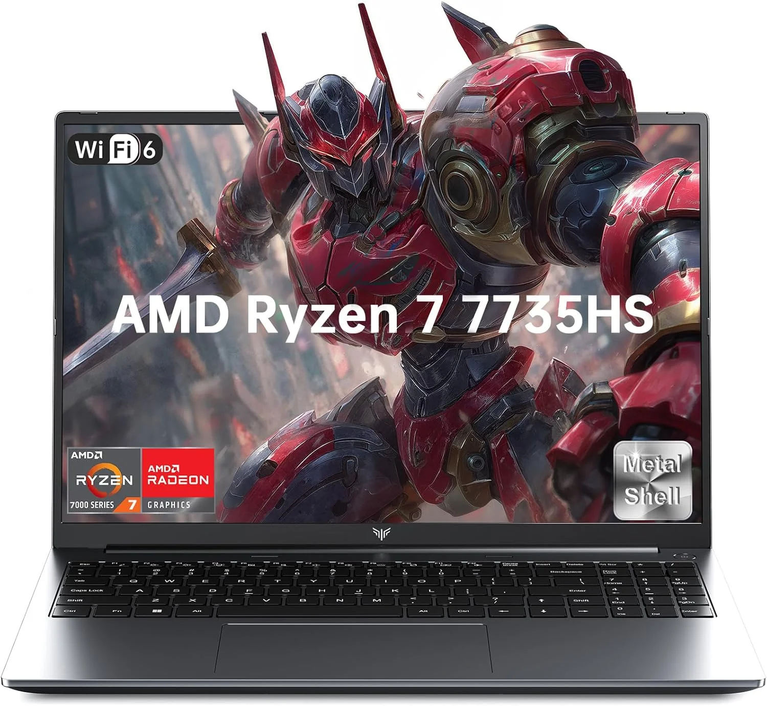 لپ تاپ گیمینگ 2026 RX16، AMD Ryzen 7 7735HS (بهتر از i7-12650H، تا 4.75 گیگاهرتز)، نمایشگر 16 اینچی FHD، رم 16 گیگابایتی DDR5، SSD PCIe 512 گیگابایتی، گرافیک AMD Radeon 680M، کیبورد با نور پس زمینه، Wi-Fi 6، ویندوز 11