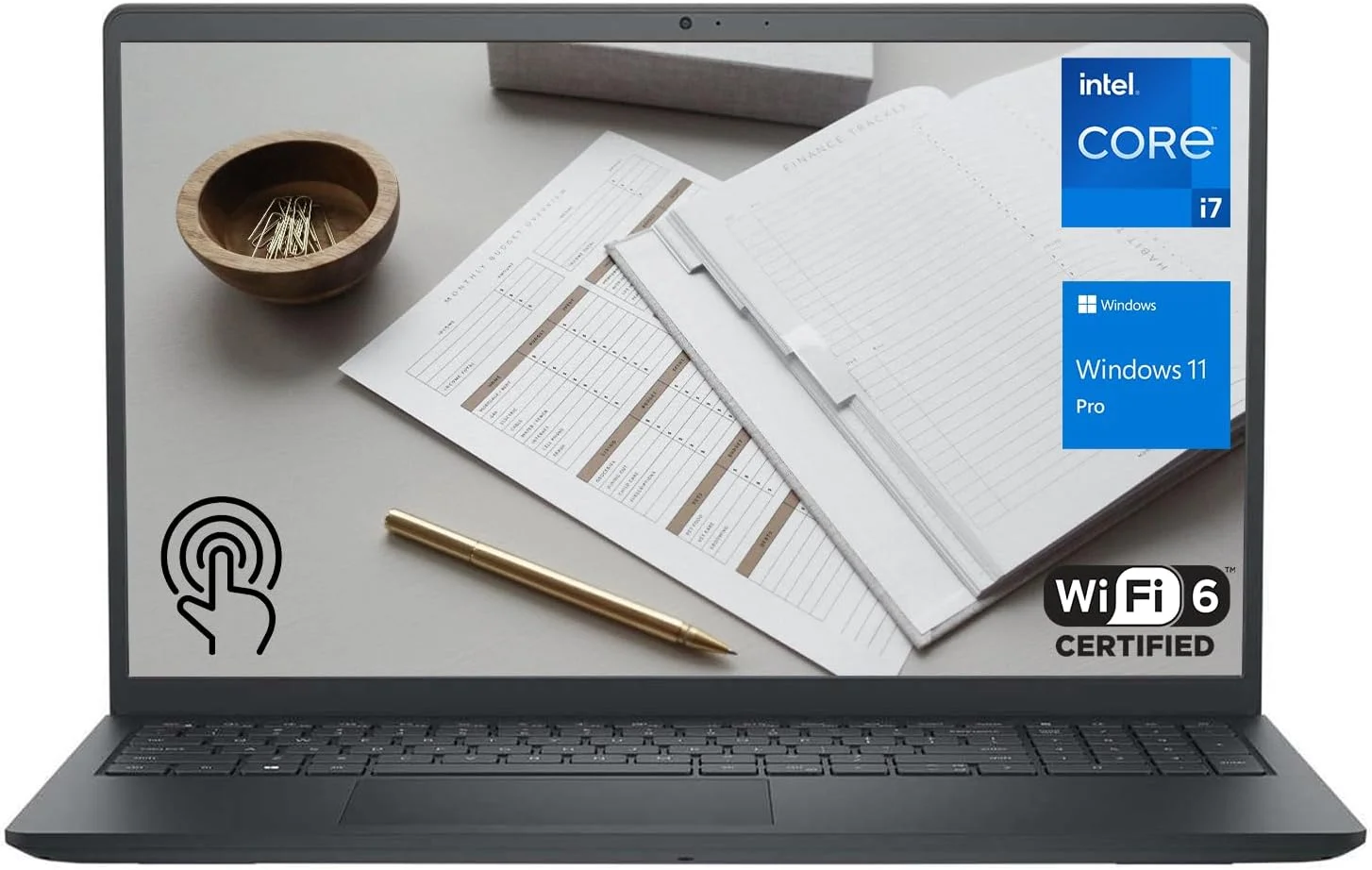 لپ تاپ جدید Dell Inspiron 15 3530 نسل سیزدهم، صفحه نمایش لمسی 15.6 اینچی FHD، پردازنده Intel Core i7-1355U، رم 16 گیگابایتی، حافظه SSD 1 ترابایتی، وب کم، HDMI، Wi-Fi 6، Windows 11 Pro، مشکی