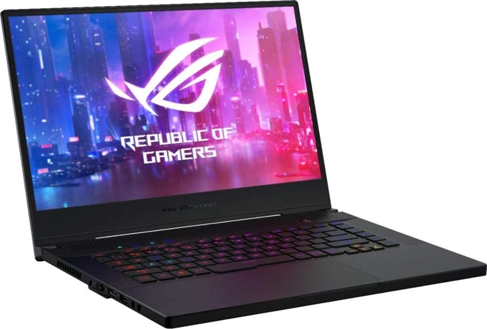 لپ تاپ گیمینگ ایسوس ROG ZEPHYRUS GU502GV با پردازنده Intel® Core™ i7-9750H، رم 16 گیگابایت، SSD 1 ترابایت، کارت گرافیک NVIDIA® GeForce RTX™ 2060 با 6 گیگابایت حافظه GDDR6 VRAM، صفحه نمایش 15.6 اینچی Full HD، بلوتوث، رنگ مشکی متالیک برس خورده (بازسازی شده)